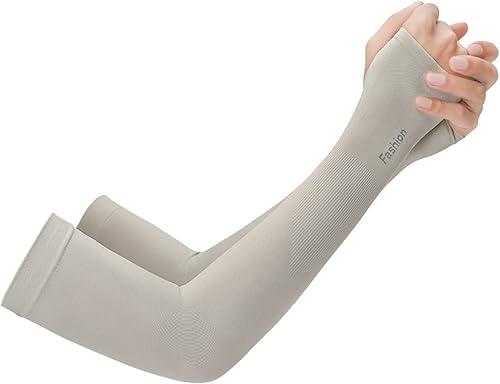 Mangas de protección solar UV para hombres y mujeres – UPF 50 deportes compresión manga enfriamiento tatuaje cubierta mangas brazo mangas, Gris B,