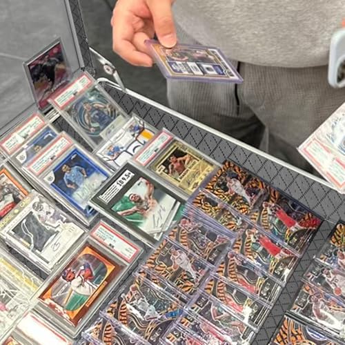 Bakbarbe Aluminum Sports Card Display Case for Baseball MTG Collectible Cards, 2 Pack XL Large Table Top Trade Show Display Case with Lock for Graded Cards Jewelry Craft Collectibles by Bakbarbe - Image 7