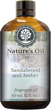 Sandalwood and Amber Fragrance Oil 60ml for Diffusers, Soap Making, Candles, Lotion, Home Scents, Linen Spray, Bath Bombs, Slime