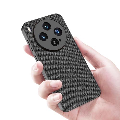 Image of Kapa Soft Full Fabric Protective Back Case Cover for Vivo X300 5G | Shockproof Slim Hard Anti Slip Back Case (Black)