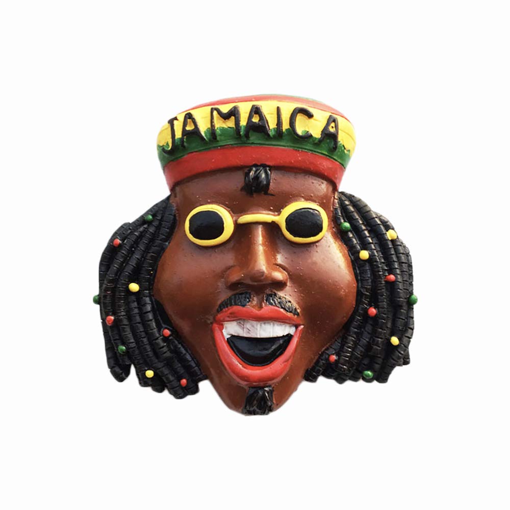 Wedarego Jamaica Man 3D Fridge Magnet Souvenir Gift,Handmade Home & Kitchen Decoration Refrigerator Magnet Collection