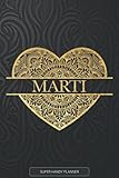 Photo Gallery marti: marti planner, calendar, notebook ,journal, gold heart design with the name marti Photo Gallery marti: marti planner, calendar, notebook ,journal, gold heart design with the name marti
