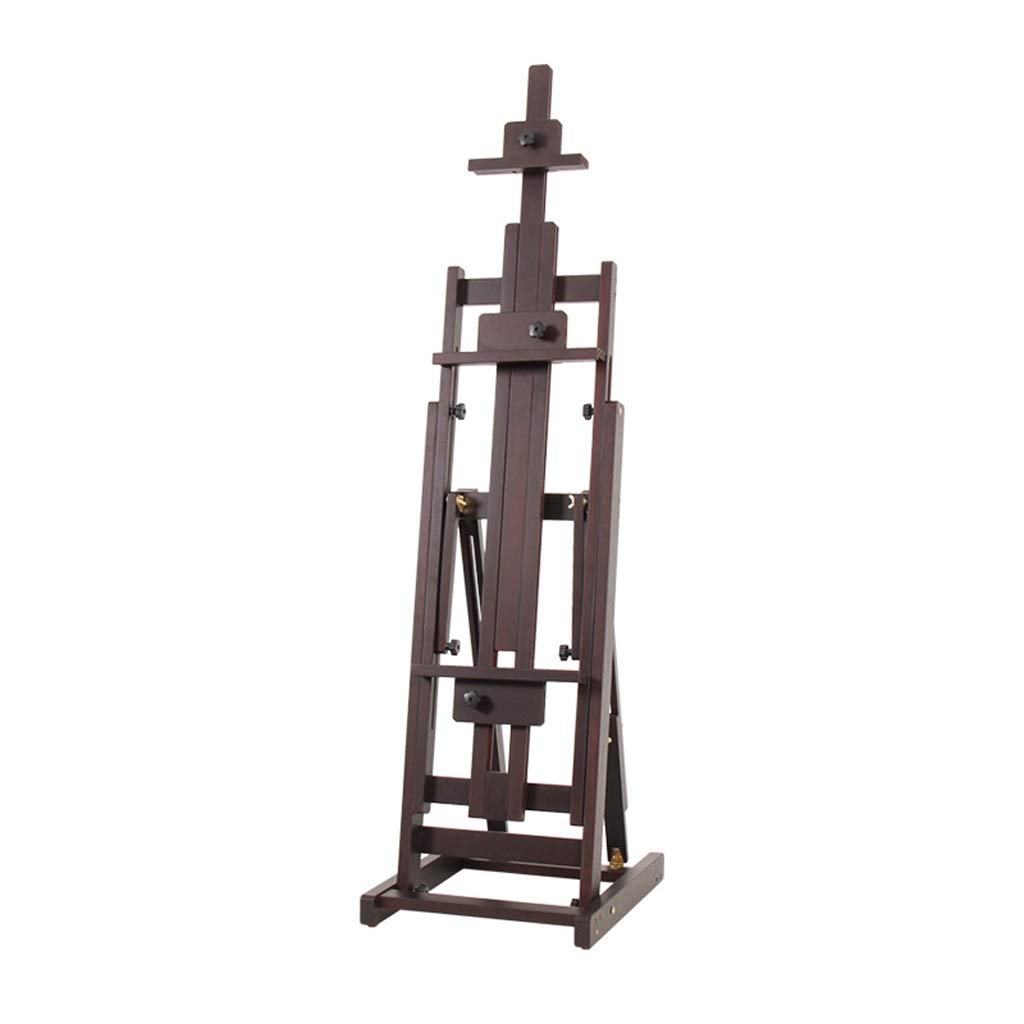 CWCQGH Display Easel Drawing Board Wood Painting Stand Large Beech Multifunction Profession Studio Easel Indoor Canvas Ad Display Stand (Black No Wheel)