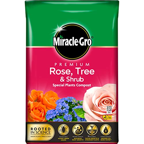 Miracle-Gro Premium Rose Tree & Shrub Compost 40 Litres Brown