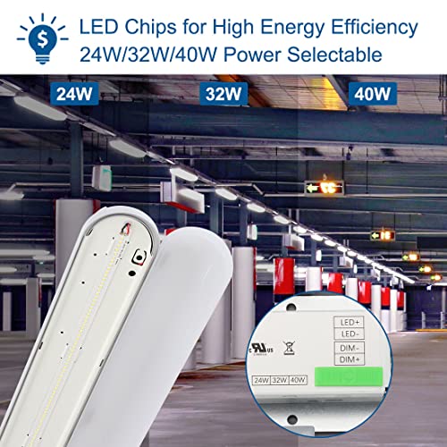 Dakason 4-Pack Led Vapor Tight Light 40W (80W Eq.) 4200Lm, 4Ft Outdoor Shop Light Waterproof 5000K Ip65 100-277V Led Vapor Proof Fixture For Parking Garage Car Wash Warehouse Ul Listed #TOP3
