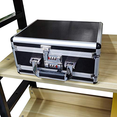 Gun Safes For Pistols, Gun Lock Box With 3 Digits Combination Lock, Portable Aluminum Handgun Safe For 4 Pistols , Pistol Safe For Home Bedside Nightstand Car Travel #TOP5