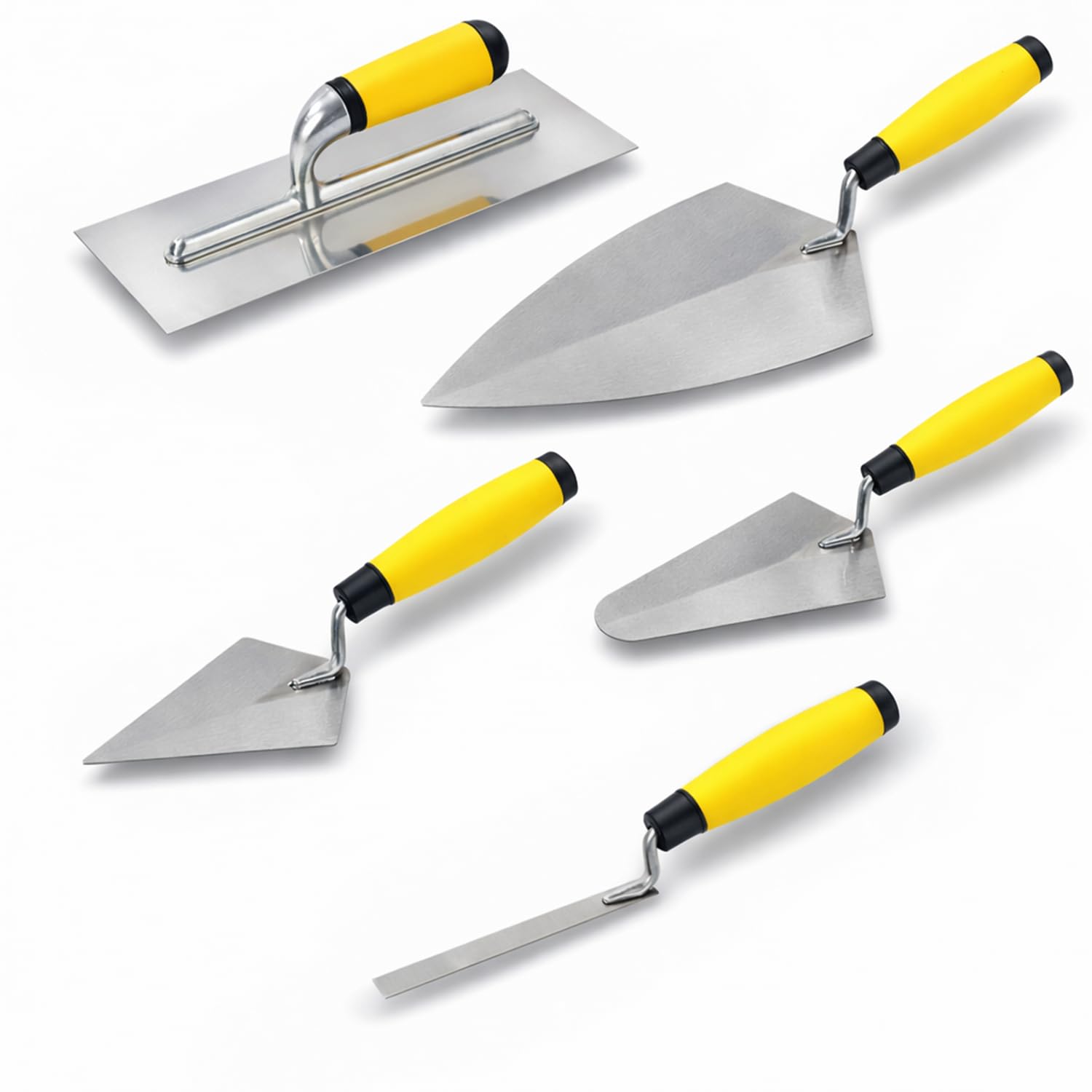 5-Piece Masonry Tool Set, Carbon Steel Bricklaying Tools