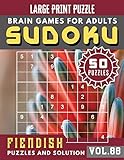  Sudoku for adults: sudoku puzzle books hardest  Full Page Hard Sudoku Maths Book to Challenge Your Brain: 88 (Sudoku Brain Games Puzzles Book Large Print)