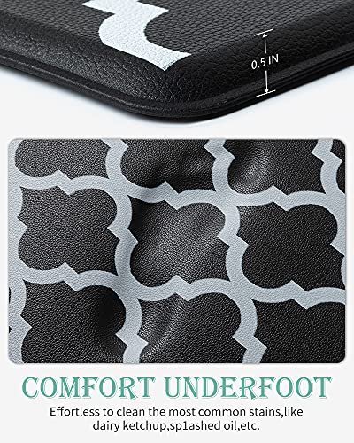 Anti-Fatigue Kitchen Mats And Rugs, 1/2" Comfortable Cushioned Standing Mat, Water-Proof Kitchen Floor Mats For In Front Of Sink, Laundry, Office, 2-Piece Set, 17"X32"+17"X48" #TOP1