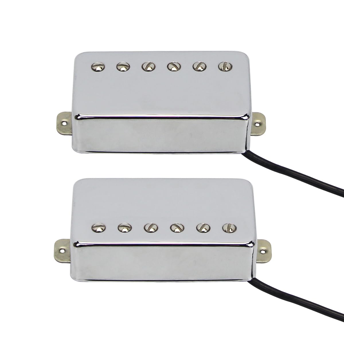 FLEOR Humbucker - Pickup a doppia bobina per manico e ponte, magnete in ceramica compatibile con chitarra elettrica stile LP per parti di chitarra, ricambio cromato