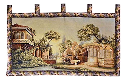 Tache 27X49 Inches Exotic Persian Nice Day Out Large Tapestry Jacquard Wall Hanging Art Decor #TOP21
