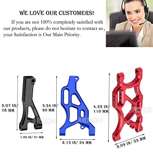 Aluminum Front Rear Suspension A Arms Upgrades Part For 1/8 Arrma Typhon 6S,1/7 Felony 6S Blx,Limitless 6S Blx,Infraction 6S Blx,Arrcat 6Pcs Aluminum Lower Upper Swing Arm Rc Hops Upset,Black #TOP4