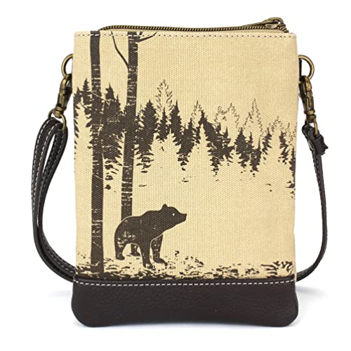 Image of CHALA Double Pocket Xbody Women RFID Protected Canvas Crossody Purse with Adjustable Strap | Double Pocket