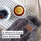 3.5L Hot Water Bottle with Zipper & Hand Pocket – Large Hot Water Bottle with Super-Soft Faux Fur Cover for Soothing Warmth and Elegant Comfort for Cold Nights and Pain Relief– Washable (Grey) - Image 6