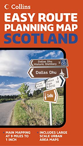 Easy Route Planning Map – Scotland [Idioma Inglés]