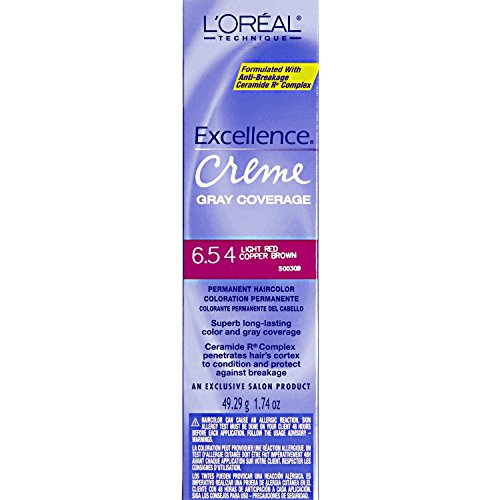 Loreal Excel crema color # 6.54 luz rojo cobre marrón 1.74oz