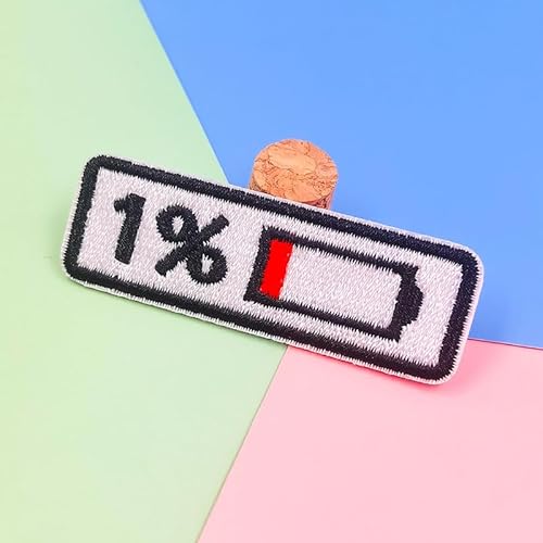 NOIAFZY Emblema tático bordado com logotipo de carga 99% 4 peças com 1% de design de bateria para ja
