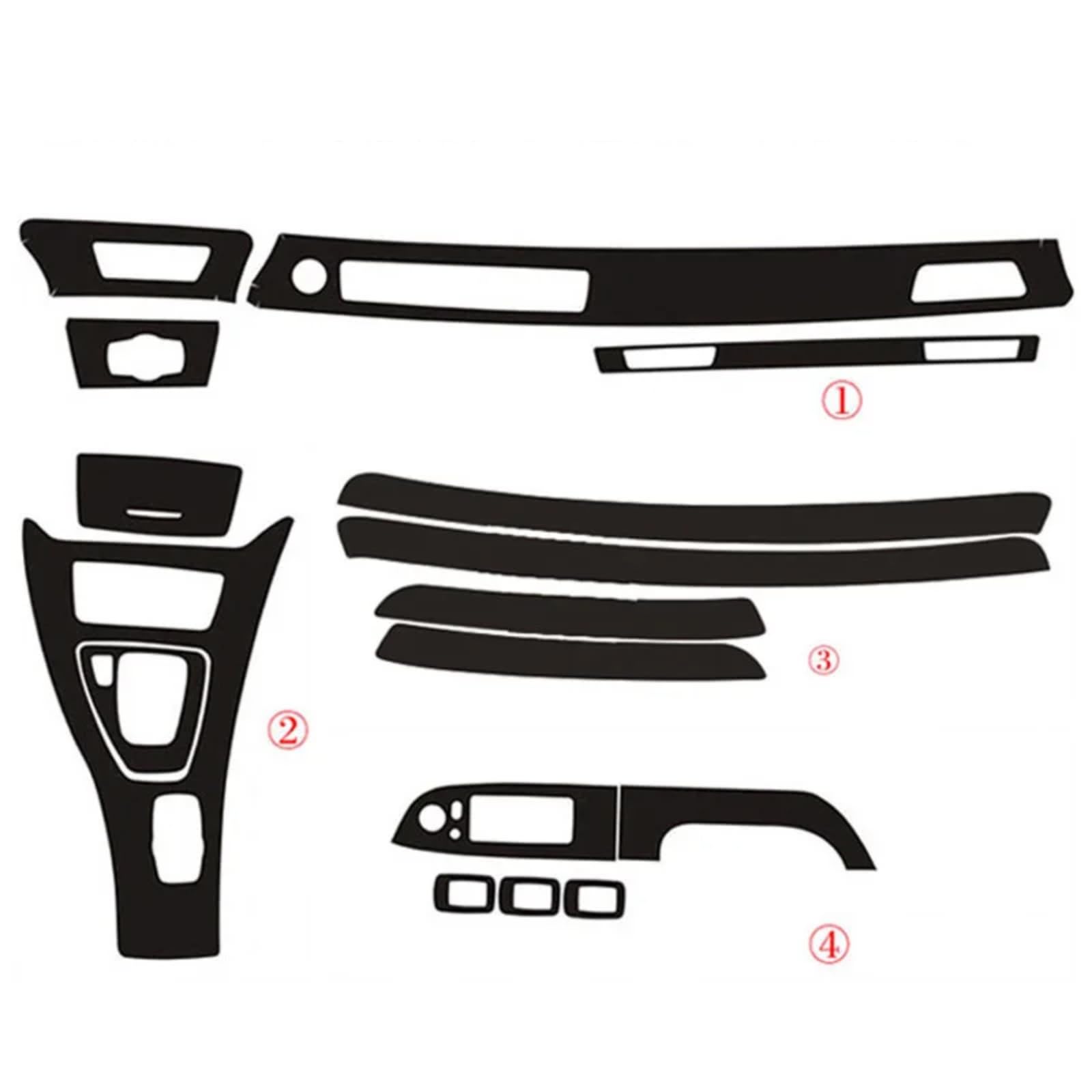 Panneau de commande carbone 5D BMW E90 : stickers de protection thermoformables - 8