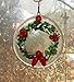 Christmas Holly Wreath Handmade Fused Glass Christmas Ornament