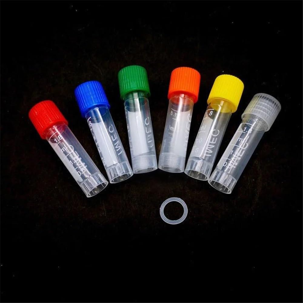 Equipos y suministros de laboratorio Lote de 500 tubos crioviales muestra plástico 1,8 ml con junta silicona
