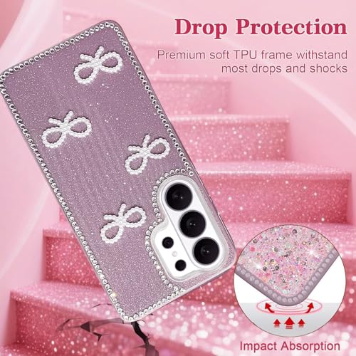 Image of DIZORO for Samsung Galaxy S26 Ultra 5G case,Cute Bow Tie Aesthetic Phone Case,Trendy Slim Hard IMD Shockproof Protective Bumper Designer Phone Back Cover for Women Girls - Wine