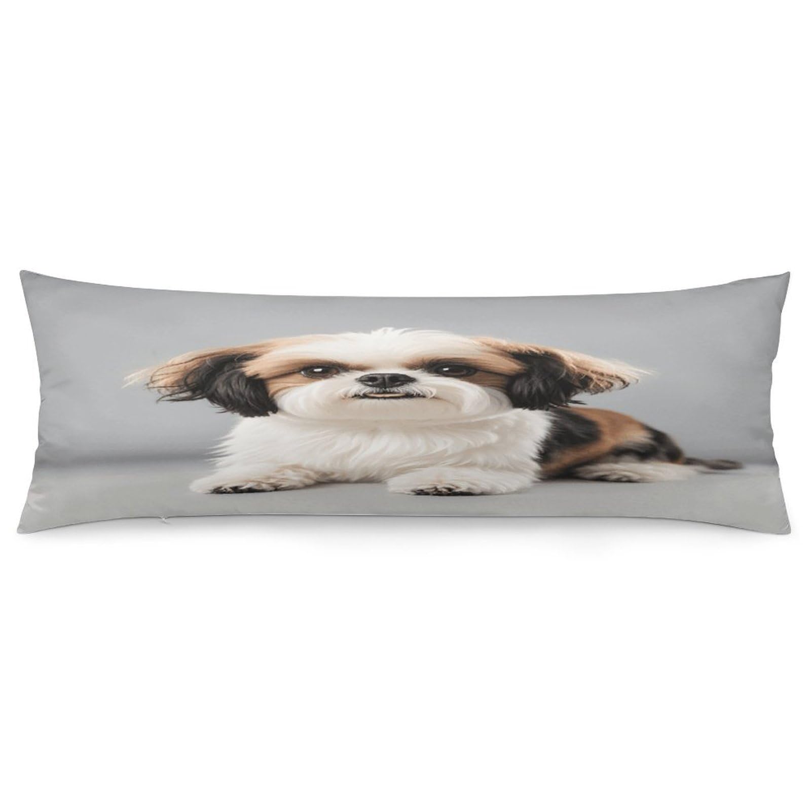 VstaDank Shih Tzu Dog Pillow Cover Decorative Lumbar Pillow Cover 19x53 Inch Long Body Pillows Case Soft Luxury Decorative Throw Pillowcase for Couch Sofa Bedroom Car Decor Pillowcover