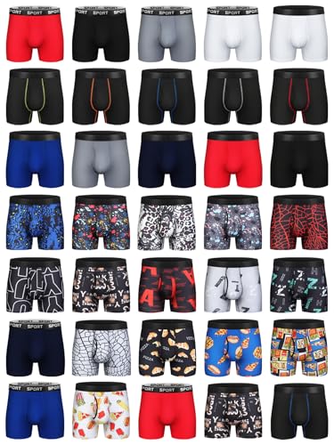 Mens Boxer Briefs Icy Cool Sport Boxer Briefs Underwear for Men