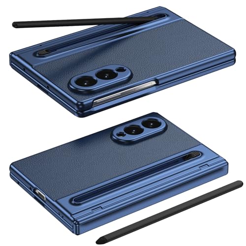 Étui pour Galaxy Z Fold 8 bleu avec protection charnière et stylet intégré