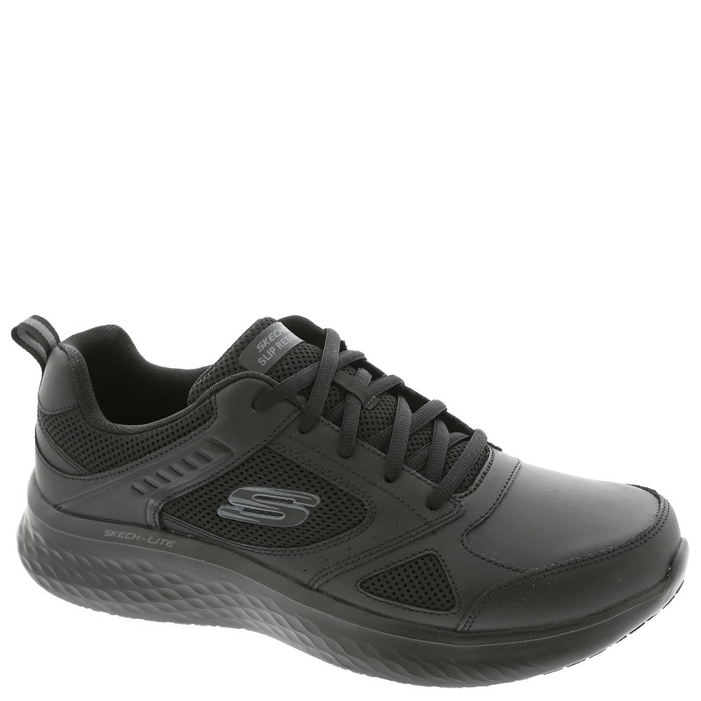 Skechers Men's Work Skech-Lite Pro Skaut Athletic Styling Slip Resistant Shoe Food Service, BLK, 10.5