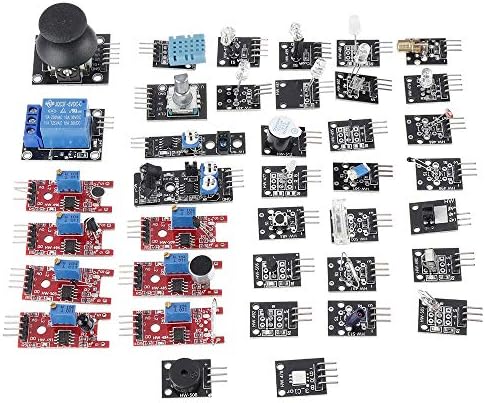 37 in 1 Sensor Kit for Aduino UNO/Raspberry Pi/ESP8266/Robotics Projectsand Other Popular Devlopmant Boards with Projects Based on Each Sensor Module (Without aduino)