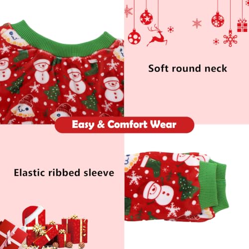 Image of CuteBone Small Dogs Outfit Soft Puppy Onesies Pjs Christmas Dog Pajamas Pet Coat Cat Apparel Comfy Doggie Jumpsuit Bodysuit for All Seasons P358L