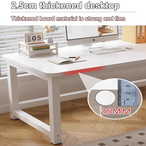 Table d'étude simple et robuste bureau blanc moderne minimaliste 120 x 50 cm - 8
