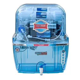 Aquamust RO Water Purifier | Mount Pure | 11 Stage Advanced Protection Technology | RO + UV + UF + TDS Adjuster + Mineral Cartridge | 15L Storage | with Pre-Filter Set Free for Home & Office Use