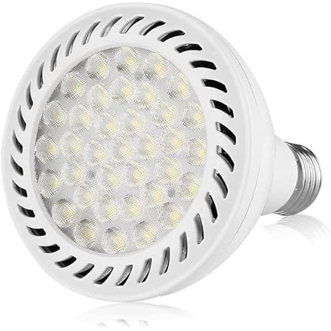 JIAN YA NA LED Light Bulbs PAR30 36Watt LED Spot Lights Bulbs Indoor 3000K Warm White Tracking Lighting Long Neck E27 Medium Base 45 Degree Beam Angle 350W Equivalent 3200 Lumen (White Body) Cover