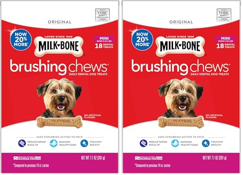 Milk-Bone Original Brushing Chews, 18 Mini Daily Dental Dog Treats