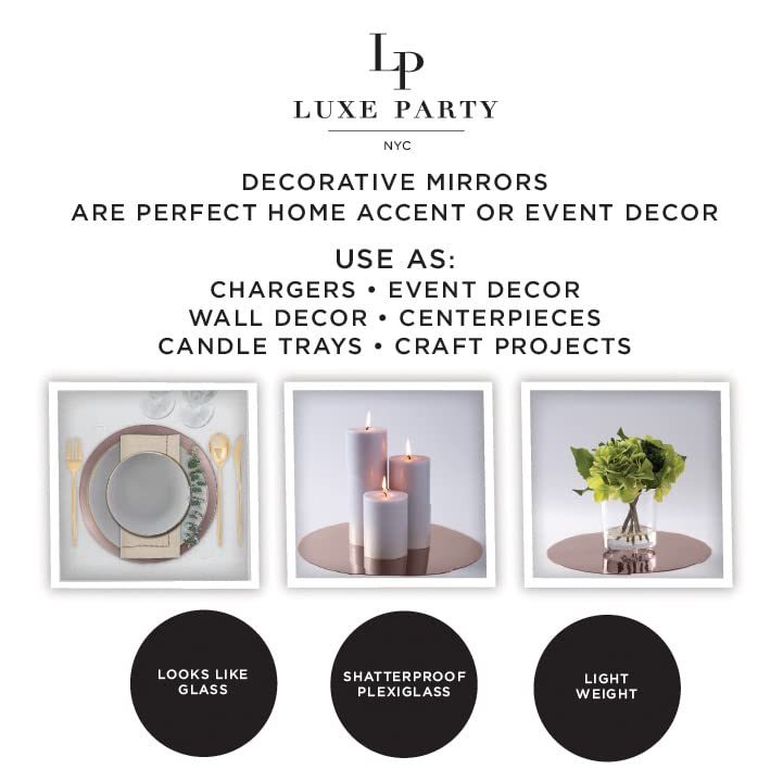 LUXE PARTY 12 Pack Plato Decorativo Redondo 13 in miniatura 6