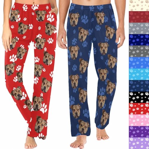 MyPupSocks Custom Face Pajama Pant Christma Pajama Bottoms Personalized Pajama for Boyfriend Girlfriend Pajama Bottoms Scok
