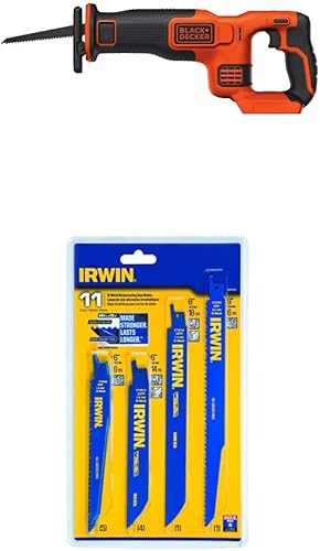 Miniatura 8 de BLACK+DECKER Sierra recíproca de 20 V MAX con batería de litio y cargador (BDCR20B y LBXR20CK)