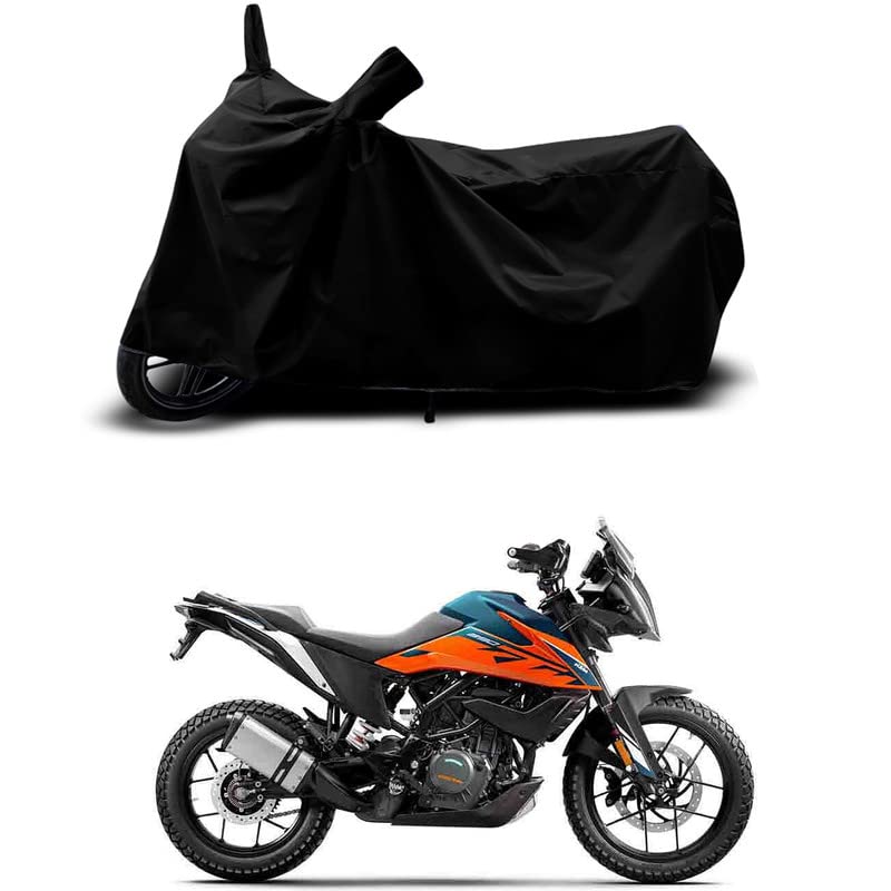 Image of 100% Scratchproof /UV-Rays /Heat Protection /Birds Dropping /Water Resistant /Dust Proof /Waterproof /Full Bike Scooty Two Wheeler Body Cover Compatible for 390 Adventure STD All Varients[Black]