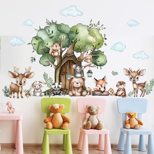 Vinilo decorativo animal Jungla para habitación de niños miniatura 3