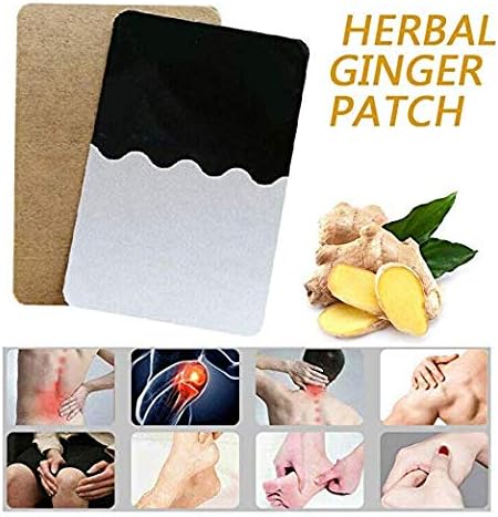 20 PCS Herbal Ginger Patch, Natural Solutions for Lymphatic Drainage, Ginger Extract Foot Pads to Promote Blood Circulation, Relieve Pain and Improve Sleep, Joint Pain and Flatulence … (20pcs)