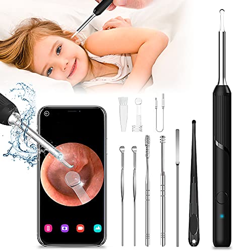 Ear Wax Removal, Ear Wax Removal Tool, 1080P HD Wireless & Waterproof Ear Wax Remover Endoscope Otoscope with 6 LED Lights, Ear Wax Removal Kit for Kids, Adults & Pets