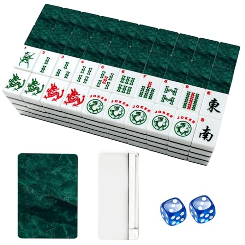 Juego Americano de Mahjong con 166 fichas acrílicas miniatura 1