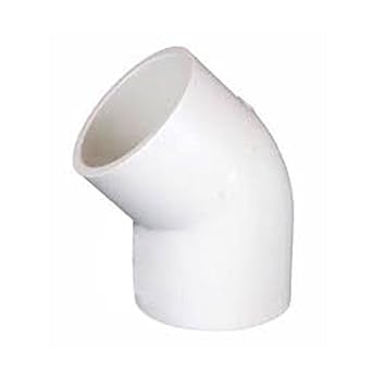 Prince 1 Inch UPVC Plastic Elbow 45 Degree Pipe Fitting (White)