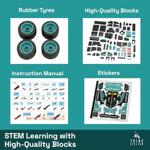 Image of F1 Racing Car Building Blocks Set - 225+ Pieces Toy Car Construction Kit for Kids 6+ & Adults | Build 8 Unique Formula Race Cars | STEM Educational, Birthday Gift Toy (Sabre)