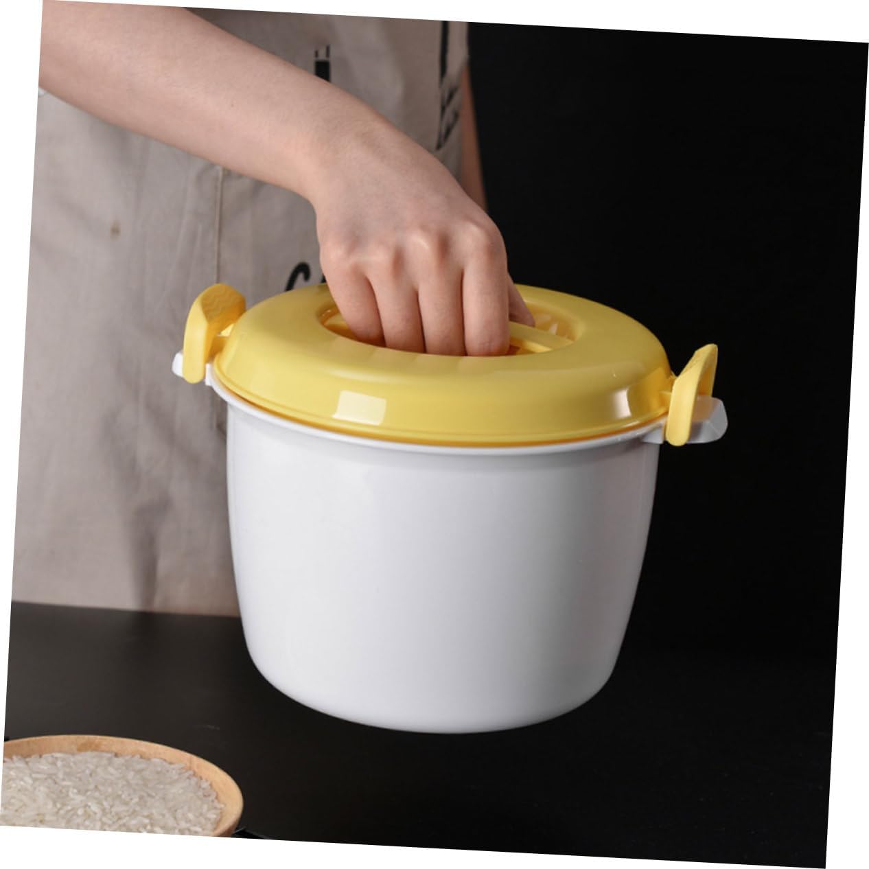 Zerodeko 2pcs Rice Cooker Insulated Microwave Lid Steamer Pot Portable Rice Cooker