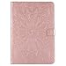 Produktbild kompatibel mit Galaxy Tab A 9.7 Hülle,Galaxy Tab A 9.7 Smart Case Cover Leder Tasche Schutzhülle,Mandala Sonnenblume PU Lederhülle Flip Wallet Case Ständer für Galaxy Tab A 9.7 T550/T555,Rose Gold