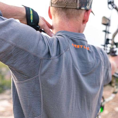 First Lite Men's Wick Short Sleeve Crew - Light Merino Wool Camo Hunting Shirt, UV Protection Moisture Management Base Layer2