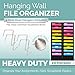 Hippo Creation Heavy Duty Storage Pocket Chart for Classroom, 20 Pocket Storage Organizer with 4 Over-Door Hangers, Hanging Wall Organizer for File Folders, School Mailbox, Home Office Papers - Black