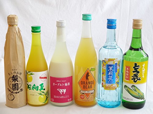 果実酒6本セット 牛乳(大分県)×ヨーグルト梅酒(福岡県)×日本酒オレンジ(三重県)×ジャスミン×梨(大分県)(大分県)×とうもろこし(北海道) 72